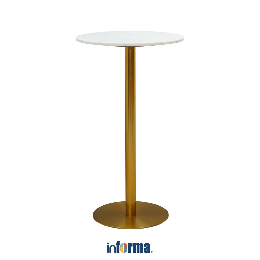 Informa Arby Meja Bar - Gold Bar Table Meja Makan Kafe Restoran Serbaguna Furniture Indoor Ruang Mak