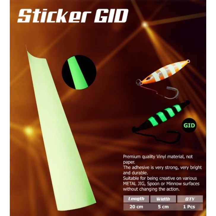 STIKER GID GLOW IN THE DARK UNTUK UMPAN