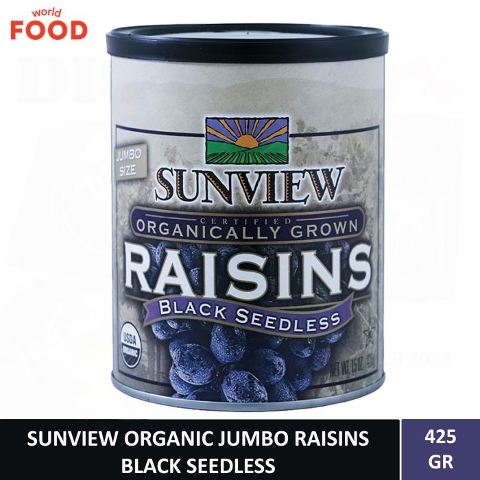 

[Best Seller] SUNVIEW ORGANICALLY GROW RAISINS BLACK SEEDLESS 15OZ