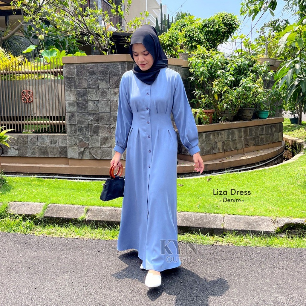 G150 | LIA GAMIS WANITA CASUAL MAXIDRESS RAYON TWILL KOREAN STYLE GAMIS KAJIAN [Girls_collection.id]