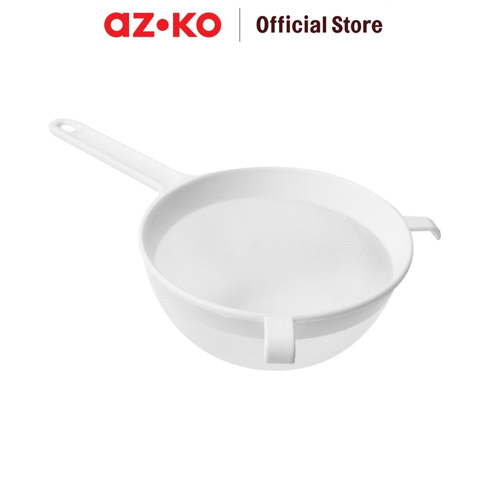 AZKO Krischef 18 cm Saringan Teh Plastik - Putih Tea Strainer Penyaring Pemisah Ampas Teh Lucu Peral
