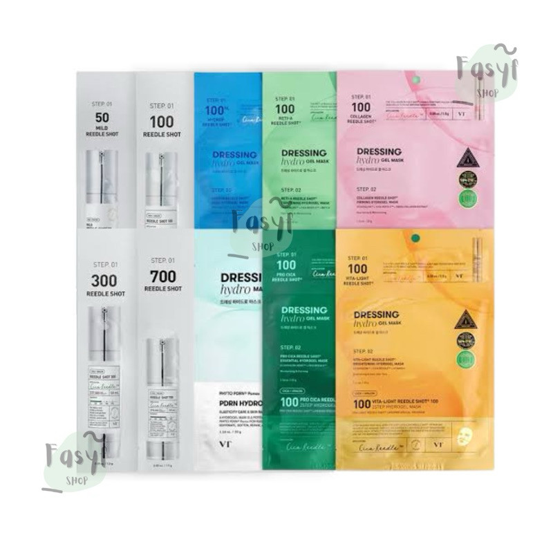 VT COSMETICS REEDLE SHOT PDRN HYDROGEL 2 STEP SHEET MASK | VT COSMETICS