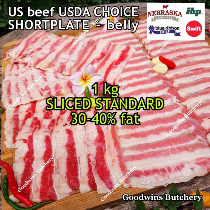 

1kg US beef choice Swift SHORT PLATE SLICED yakiniku teriyaki shabu2 - STANDARD 1kg