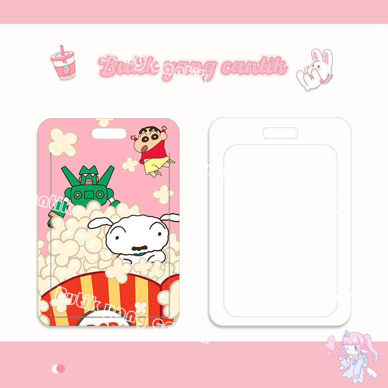 

ID CARD HOLDER,Kawaii Crayon Shin-chan tempat kartu kecil berwarna putih, cocok untuk kantor/sekolah, kartu pelajar/kartu transportasi, kartu akses, KTP, Flazz, kartu kredit elektronik, uang elektronik.