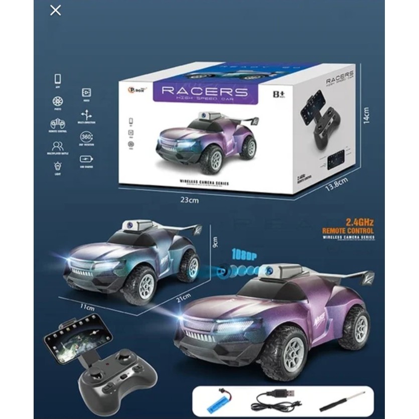 Mainan Anak Mobil Kamera  Remote Kontrol ~ RC Camera Racers Car