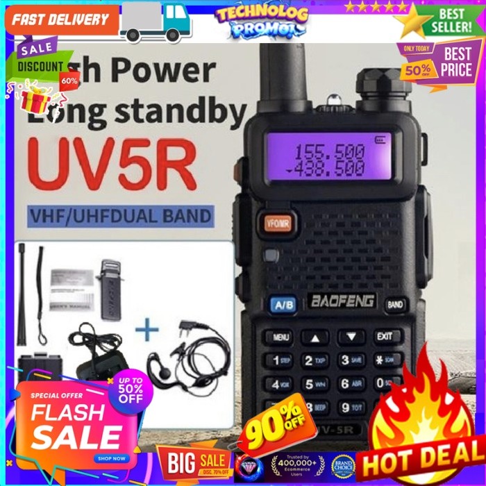 OBRWL SECOND WALKIE TALKIE HT BAOFENG  UV5R URGENSI GEMPA MEGA TRUST TERBAIK SINYAL KUAT JAUH JANGKA