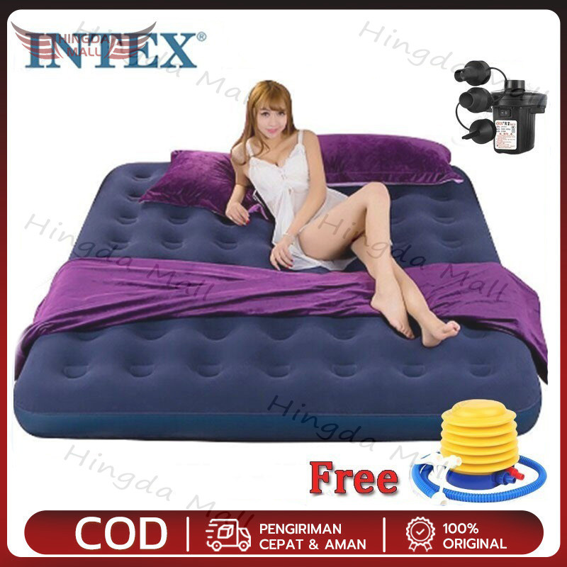 Kasur Angin / Air Bed Double Kasur Angin Bestway + pompa manual Bestway Paket Kasur Angin Double Bir