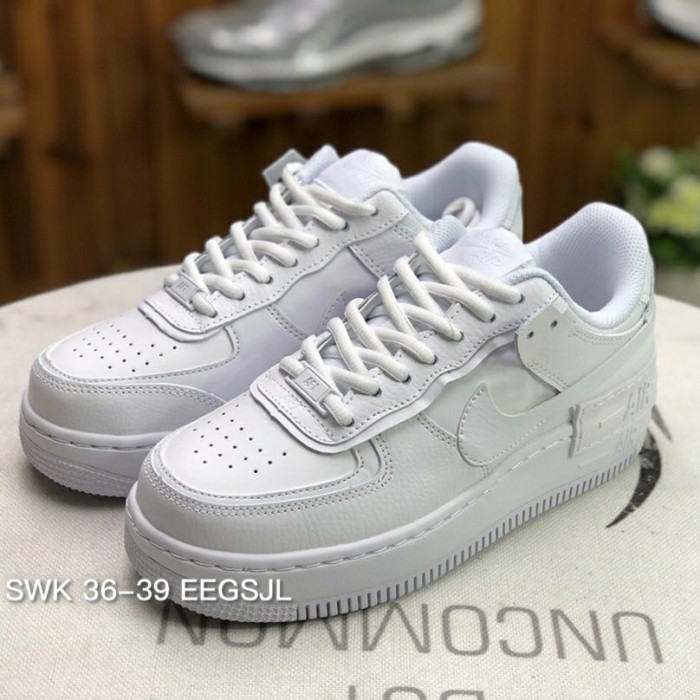Nk Air Force 1 Shadow Triple White Low