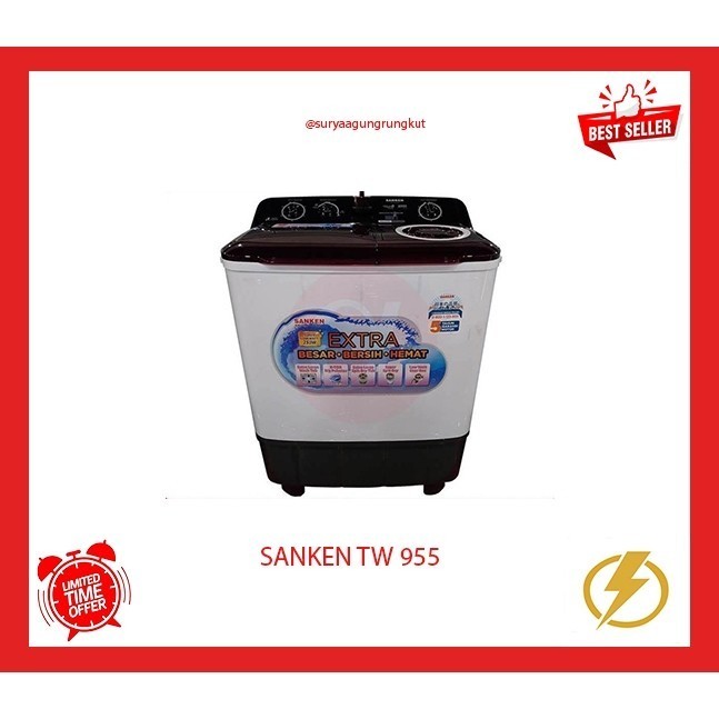 MESIN CUCI SANKEN 7.5 KG 230 WATT - TW 955
