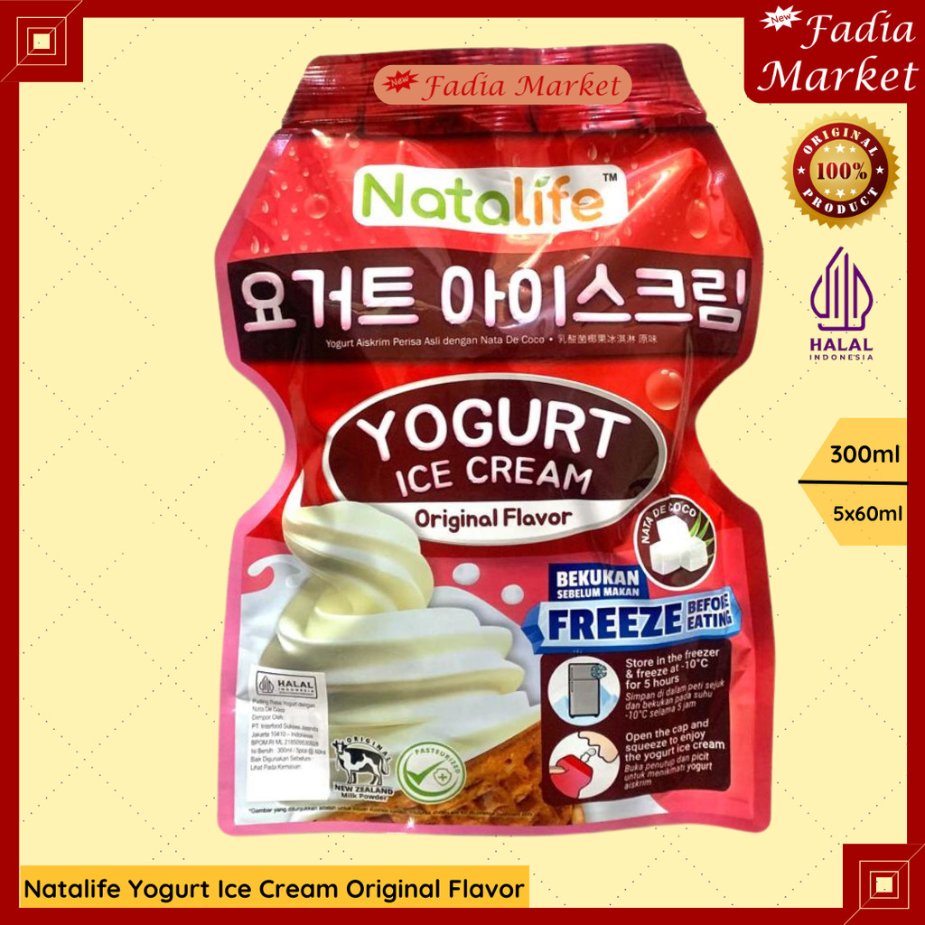 

Natalife Yogurt Ice Cream Original Flavor 300ml 5x60ml