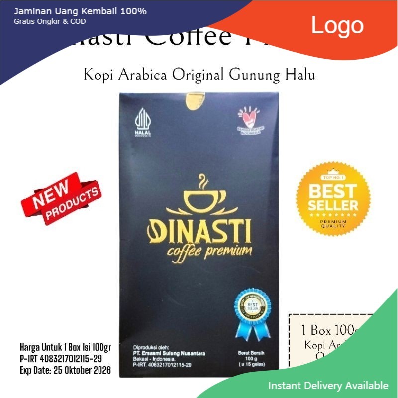 

DINASTI COFFEE PREMIUM 1 BOX ISI 100ML KOPI ARABIKA ORIGINAL GUNUNG HALU
