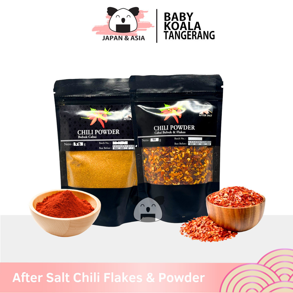 

AFTER SALT Chili Flakes Chilli Powder Togarashi 50 g | Cabe Bubuk Super Cabai Pedas Kasar Halus - BKT