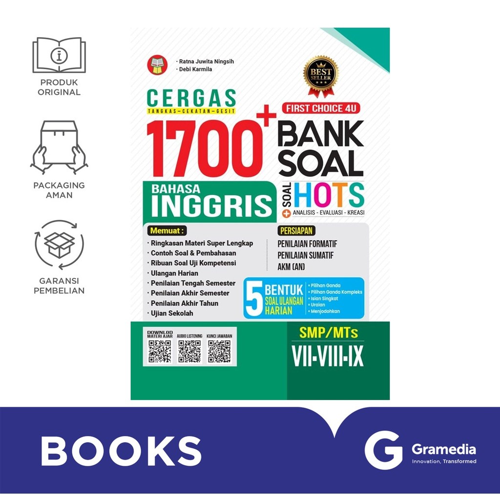 Cergas 1700+ Bank Soal Bahasa Inggris Smp Kls Vii-Viii-Ix