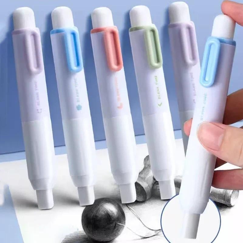 

Press Pencil Erasers Simpld Retractable Rubber Erasers for Drawing Skechting Students Correction Tool Stationery Office Supplies