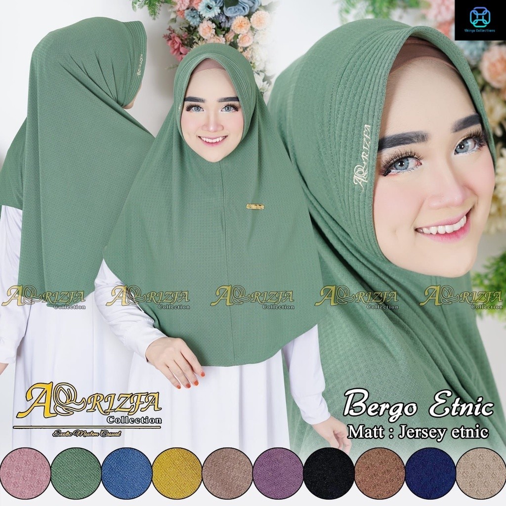 HIJAB INSTAN MATT JERSEY ETNIC BY ARRIZFA COLLECTION - BERGO ETNIC