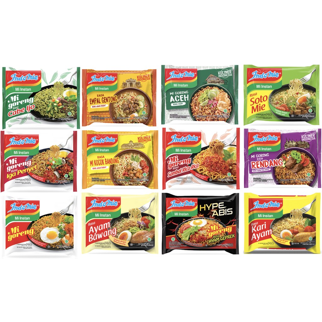 

[KARTON] Indomie kuah Indomie Goreng Mie Instan Campur 2 rasa [40 pcs / karton] 1 dus