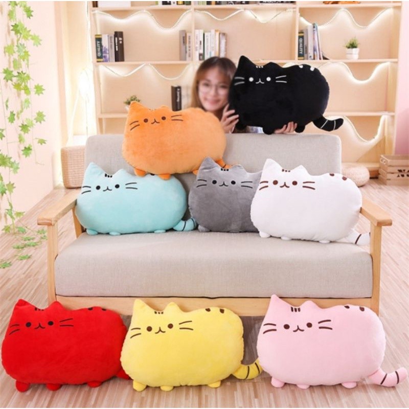 Bantal Kucing Pusheen Ukuran XL Besar Soft Halus Boneka Bantal Kucing Pusheen Boneka Kucing Pusheen