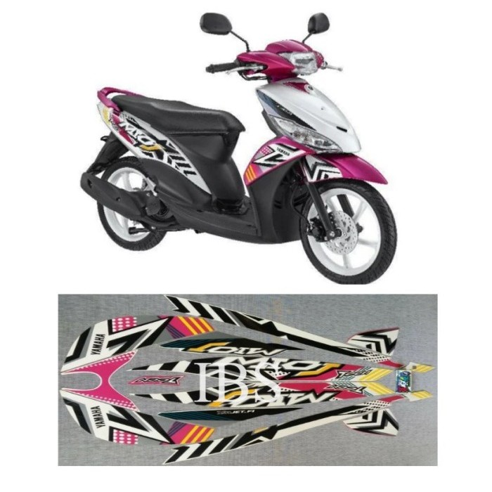 STRIPING MIO J TEEN PINK 2013 STIKER ORI YAMAHA POLET