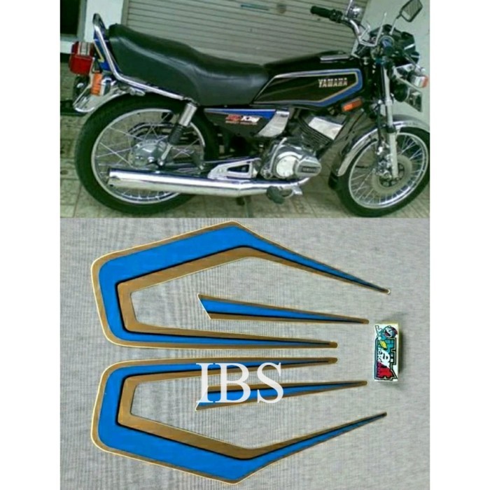 STRIPING RX KING BIRU MUDA 1983 STIKER LIS YAMAHA