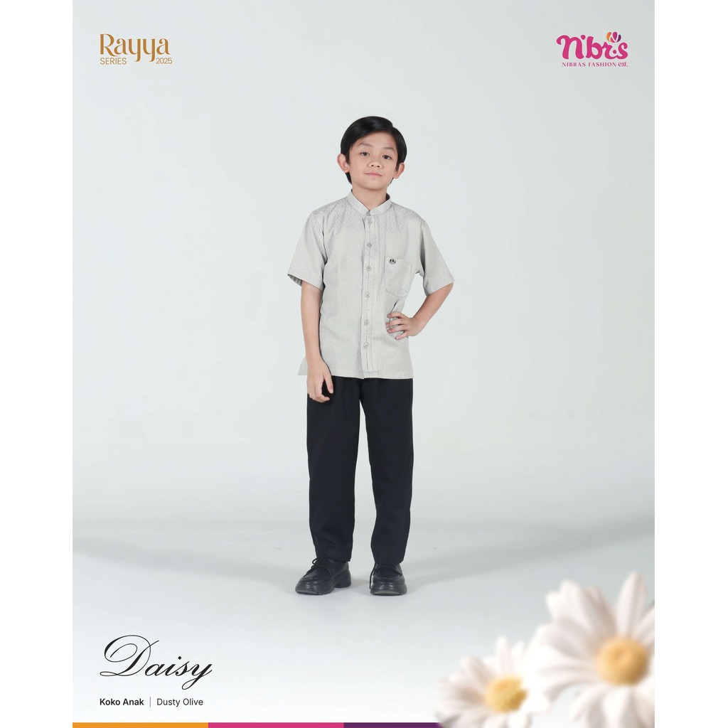 Nibras Set Koko Anak Laki Laki Premium di anieszaps / Sarimbit Nibras Daisy Koko Anak Bahan Katun