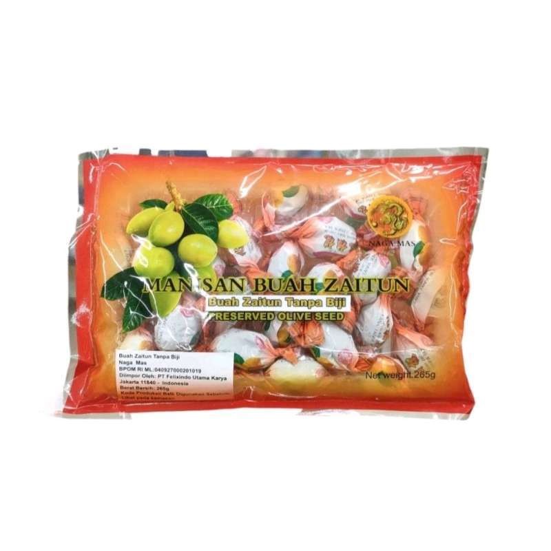 

Naga Mas Preserved Olive Seed Manisan Buah Zaitun 265gr