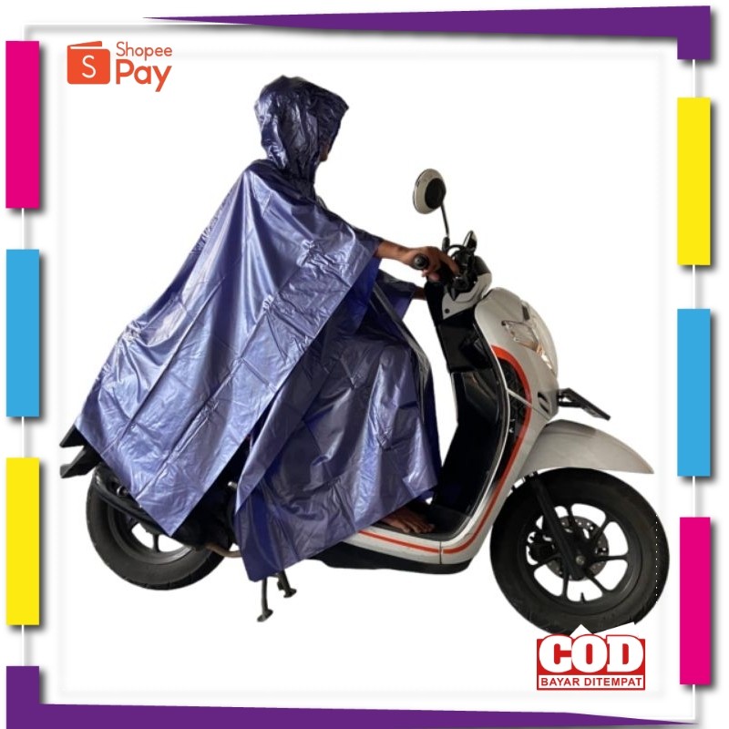 [PREMIUM BAHAN TEBAL] Jas Hujan Polos Kelelawar Ponco Tanpa Lengan Bahan Tebal Waterproof Ukuran Jum