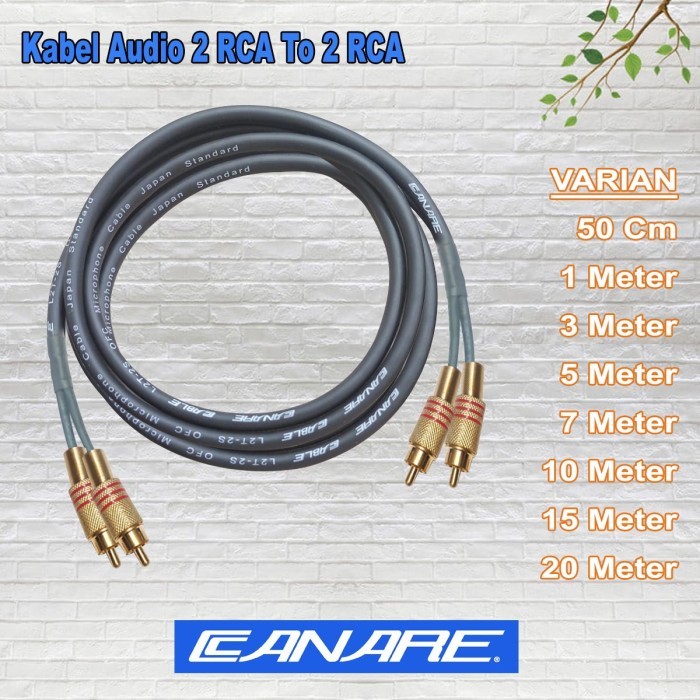 Kabel Jack Audio/kabel Power 2 RCA Gold To 2 RCA Gold - JAPAN STANDARD