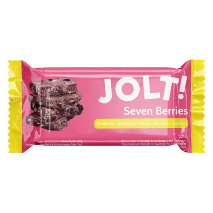 

JOLT! Seven Berries Protein Bar 40gram - Snack Sehat/Cemilan Olahraga/Organic Meal