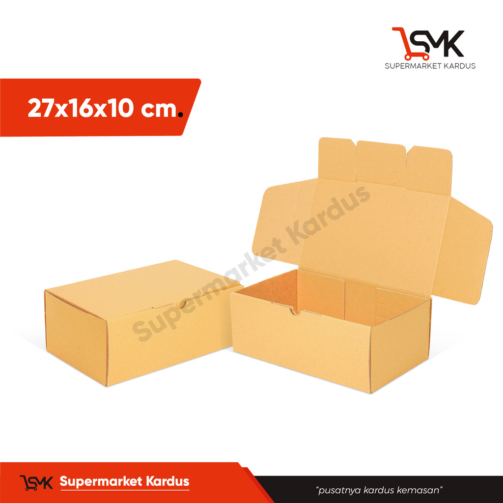 

Box 27x16x10 (BestDought-B) E Flute BoxRoti/Brownis/Kardus/kemasan/packingKarton/Hampers/Tinggi10