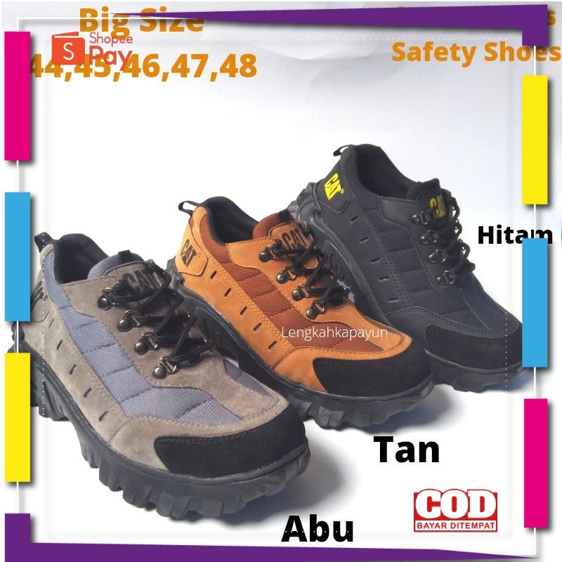 [PREMIUM ORIGINAL] Sepatu Safety Pria Big Size 44 45 46 47 48 Ukuran Jumbo Ujung Besi