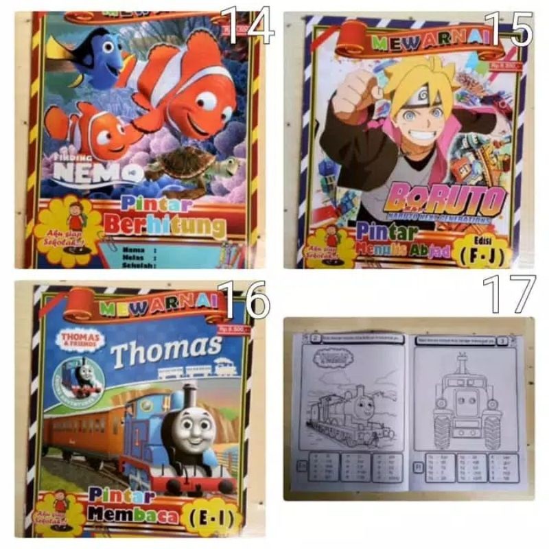 Buku Anak - Buku Mewarnai Belajar Menulis dan Berhitung