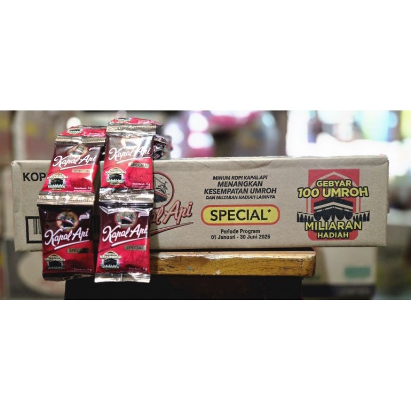 

kopi kapal api special tanpa gula kemasan mini 6g x 10sachet x 20 renceng