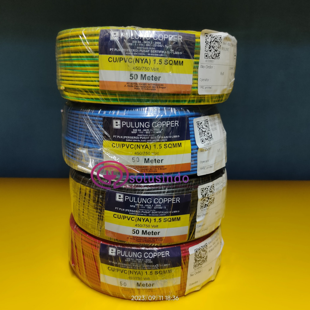 KABEL NYA 1 x 1,5MM - PULUNG COPPER 50 METER