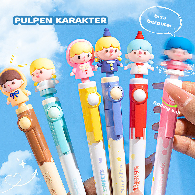 

Nmd - Pulpen Anak Rolling Ball Karakter Kartun Lucu Pena Putar Anti Bosan Alat Tulis Sekolah ATKBU
