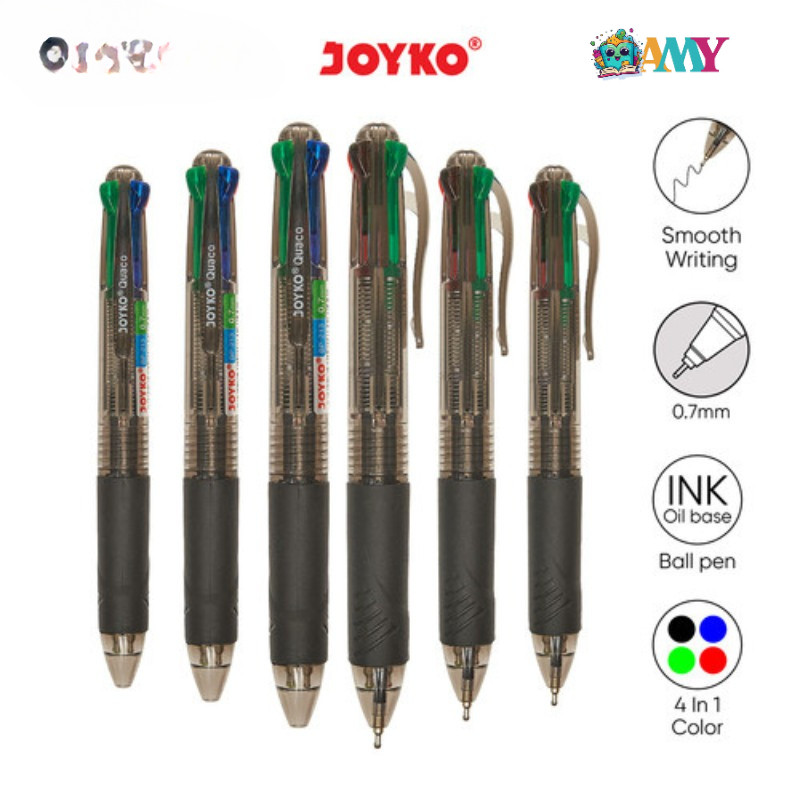 

(1BIJI 4WARNA) JOYKO BALLPOINT BP-213 QUACO 4C AMY STASIONARY