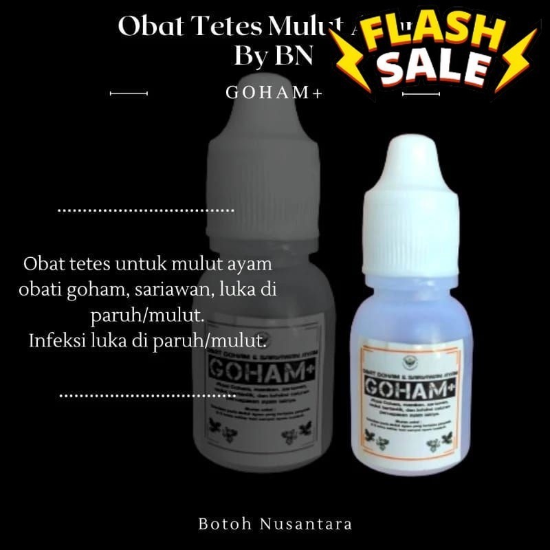 Hot OBAT GOHAM AYAM MANIKAN OBAT TETES AYAM SARIAWAN OBAT TETES PARUH MULUT AYAM