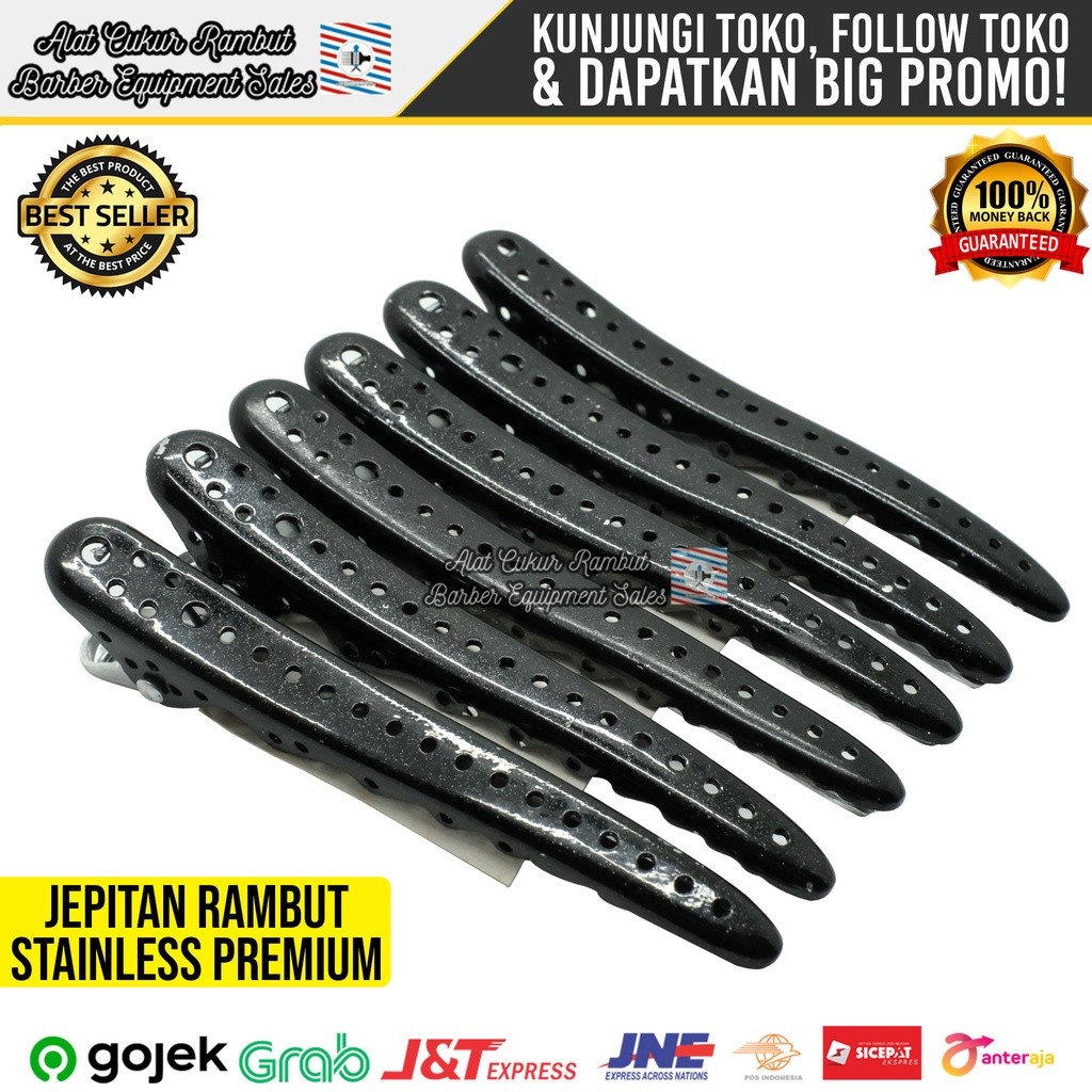 Jepit Rambut Jepitan Rambut Salon Barber Buaya Hair Shark Clip Besi