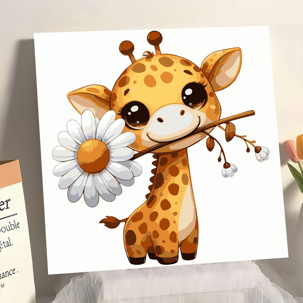 

AZQSD Picture Oil Painting By Numbers Giraffe Animal Coloring By Numbers Europe Decorative Modern Diy Gift Wall Decor