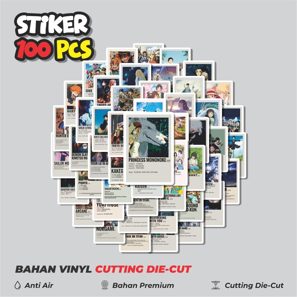 

Terbaru! 50 pcs Stiker Shonen Manga/Comic Versi 2 Dekorasi Lucu Kreatif untuk Notebook, Skateboard, HP