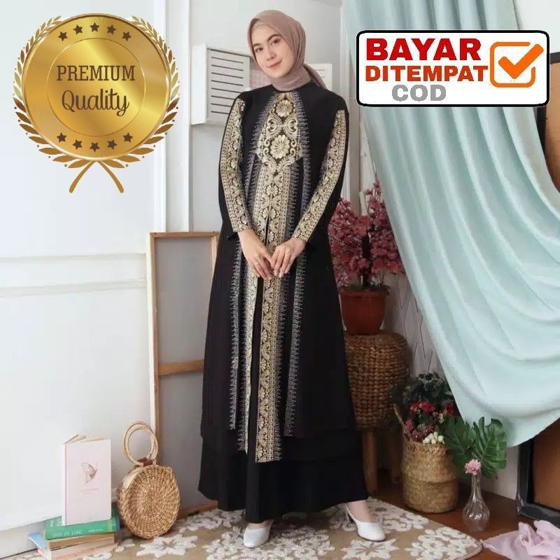 L XL XXL / Abaya / Gamis Turkey / Abaya Turki Hitam Rosita Murah Terbaru