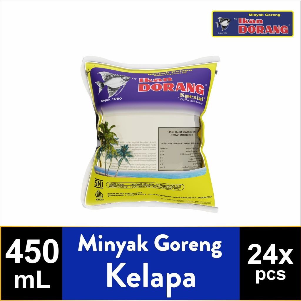 

Ikan Dorang Spesial - Minyak Goreng Kelapa 450 mL - Multipack 24 pcs