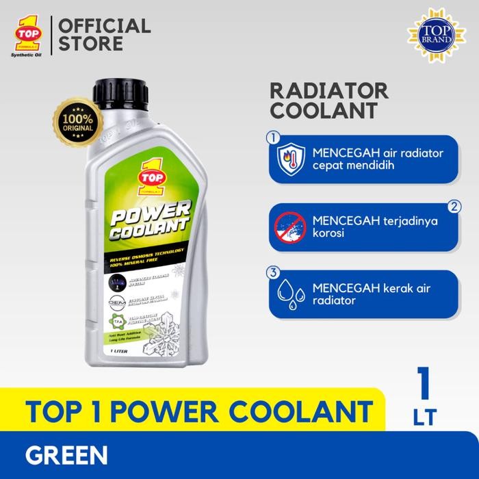 AIR RADIATOR COOLANT TOP1 TOP 1 UNTUK MOTOR DAN MOBIL JAMINAN ORIGINAL - Hijau