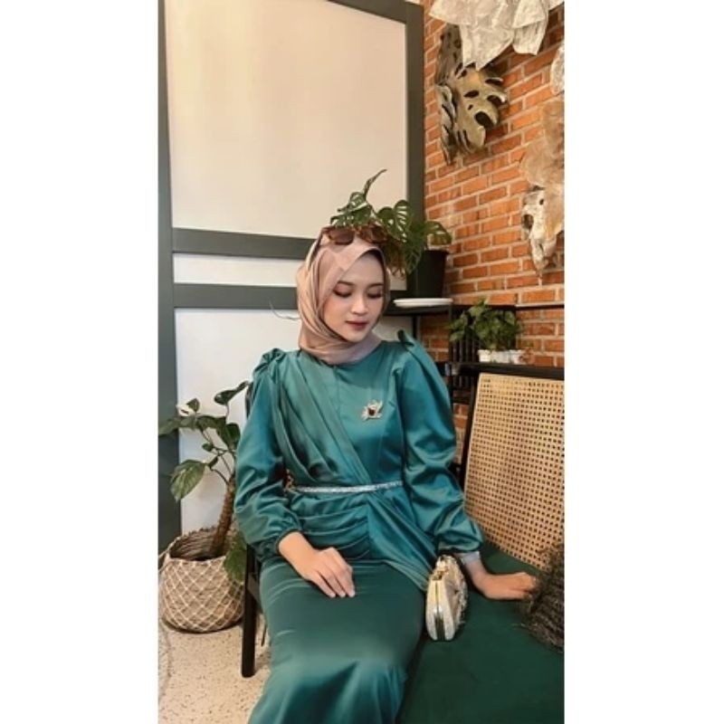 Irish Dress Gratis Bross dan Belt Mewah Kondangan Jumbo Premium