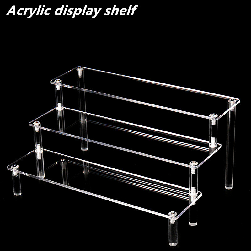 

Acrylic Display Stand Durable Display Rack For Garage Perfume Doll Transparent Trapezoidal Blind Box Storage Shelf Home Store