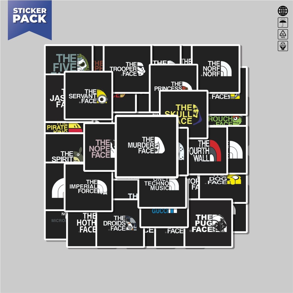 

[100PCS]Stiker Pack Stiker Random Logo Parodi 5 Aesthetic Vinyl Anti Air Dekorasi Sticker Laptop Buku Journal Koper Helm Casing HP Gitar Helm Skateboard