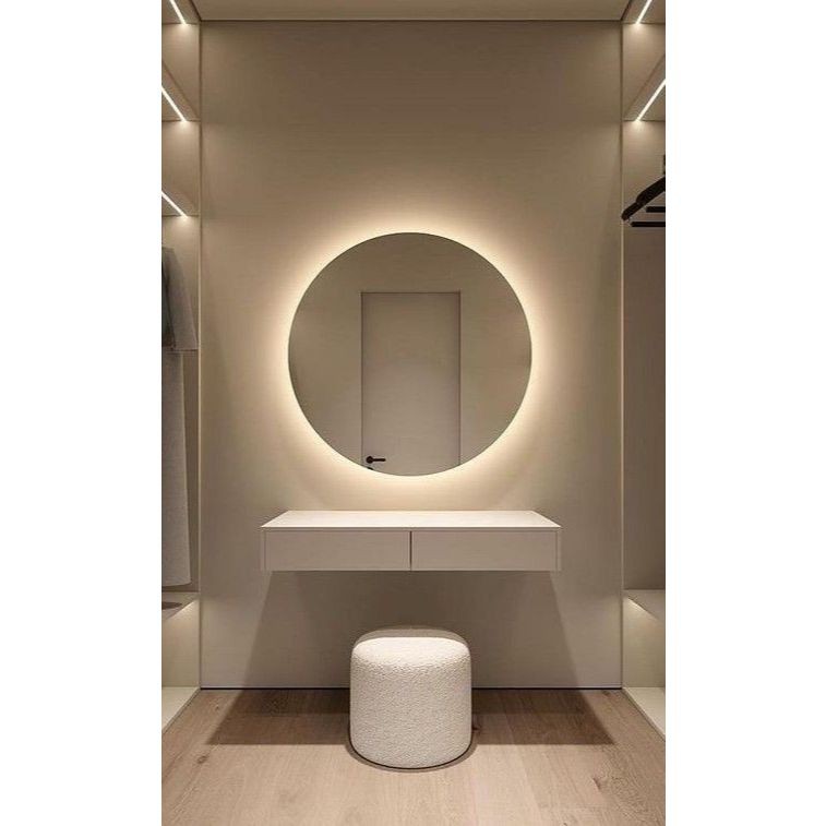 Kaca Cermin Full Body Lampu Led Gantung Wastafel Kamar Mandi Aesthetic Bulat