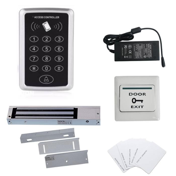 

Access Door Solution Paket Akses Door Access Control Pintu kayu/besi/alumunium kaca RFID Akses Pintu Magnet EM Lock 600Lbs+Bracket ZL MG300