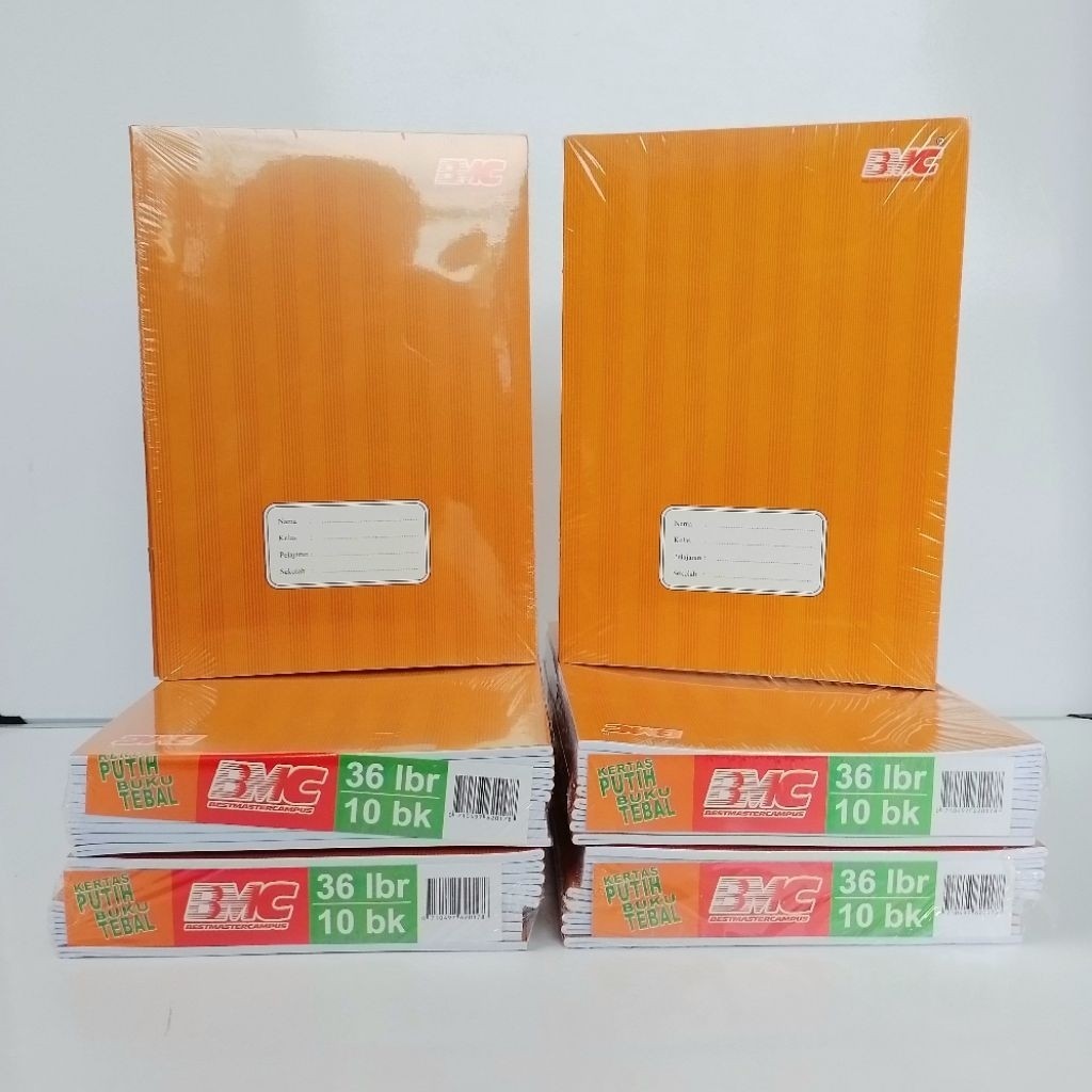 

BMC Campus 36 Lembar Motif Sampul Kraft Boxy Panjang Buku Tulis ( 1Pak/10 Buku )