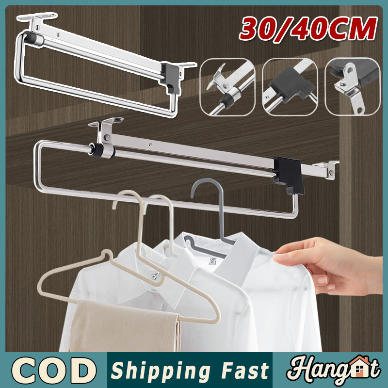 [COD]Gantungan Baju Geser Lemari Gantungan Baju Tarik Rel Baju Lemari Tarik Gantungan Baju Tarik Rel