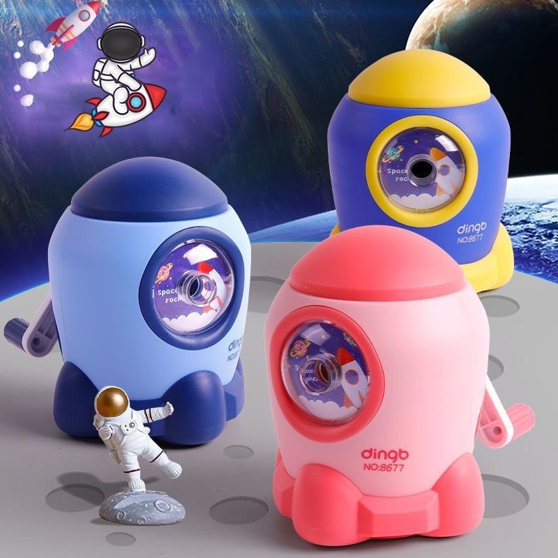 

davedesign #ST123 SERUTAN PENSIL MEJA PREMIUM KARAKTER ROKET FREE 2LEMBAR STICKER CAPYBARA PERAUT MEJA PUTAR ASTRONOUT SHARPENER MODEL SPACE JET KUALITAS IMPORT